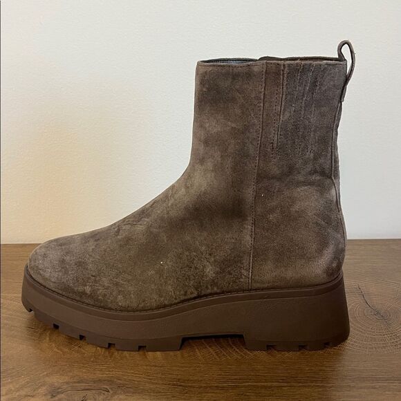 Vince Camuto Womens Neframes Zipper Block Heel Ankle Boots grey brown US 9.5 - Picture 5 of 7